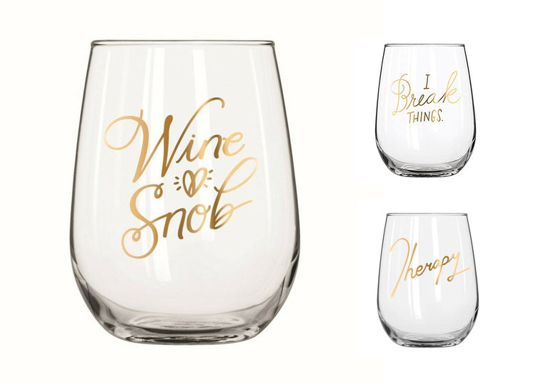 Cheeky Stemless Wine Glasses – Allport Editions