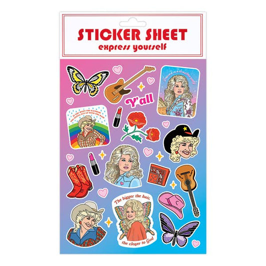 Dolly Parton Cowgirl Sticker Sheet