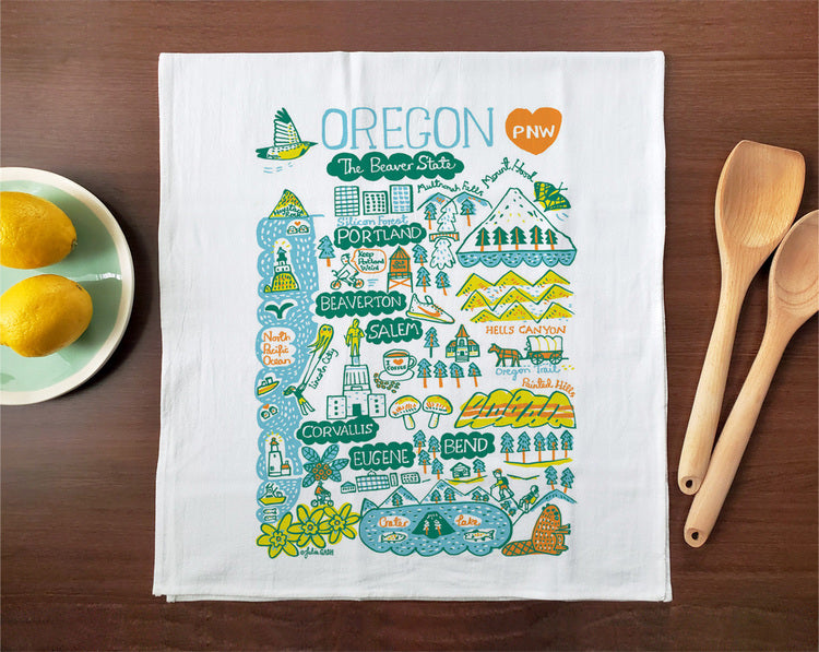 Statescapes: Oregon Tea Towel
