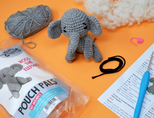 Ross the Elephant Knitty Critters Crochet Kit