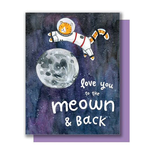 To the Meown and Back Love Card