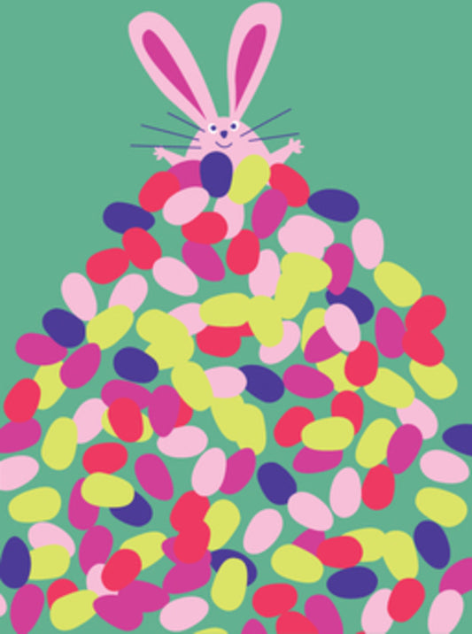 Jelly Bean Bunny Easter Card