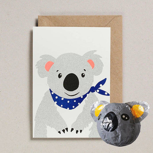 Koala Japanese Paper Balloon Card