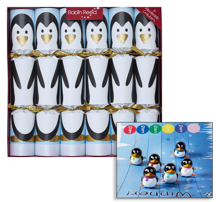 Racing Penguins Christmas Crackers
