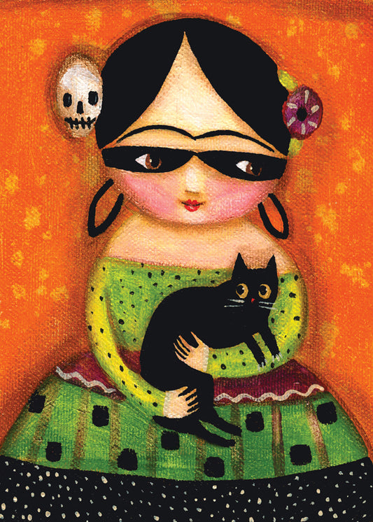 Frida Day of the Dead Card