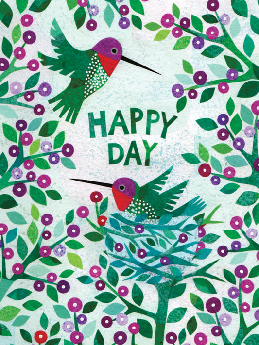 Happy Day Hummingbirds Card