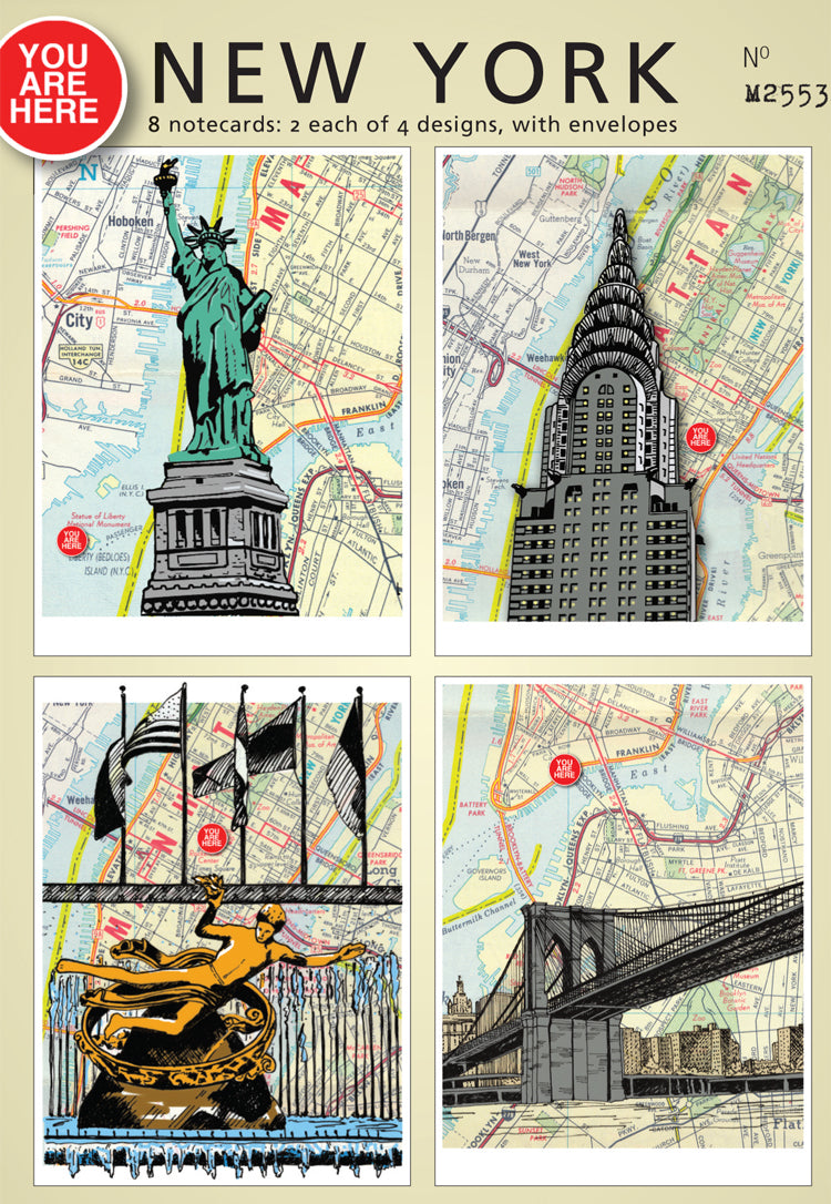 New York: You Are Here Assorted Note Cards