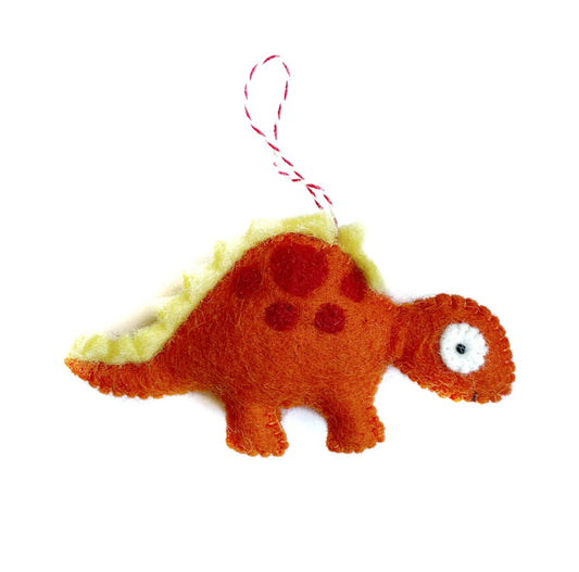 Stegosaurus Felted Ornament