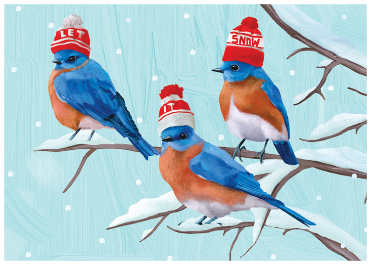 Three Bluebirds Holiday Cards