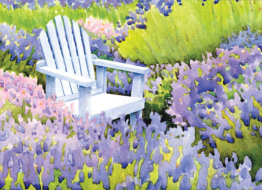 Sitting in Lavender Card