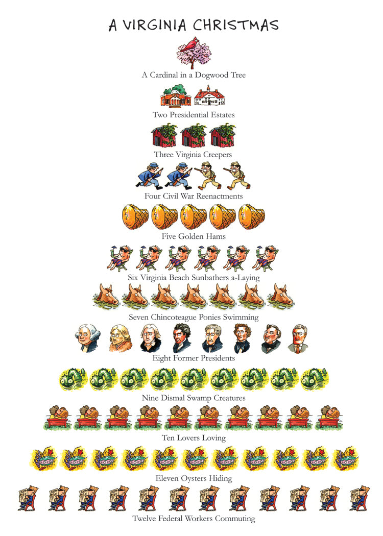 Virginia Christmas 12-Days Holiday Cards
