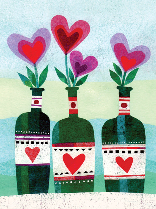 Bottles of Love Valentine's Card