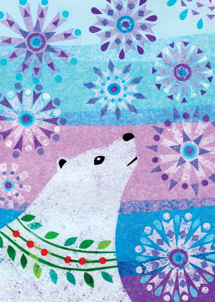 Snowfall Polar Bear Holiday Cards