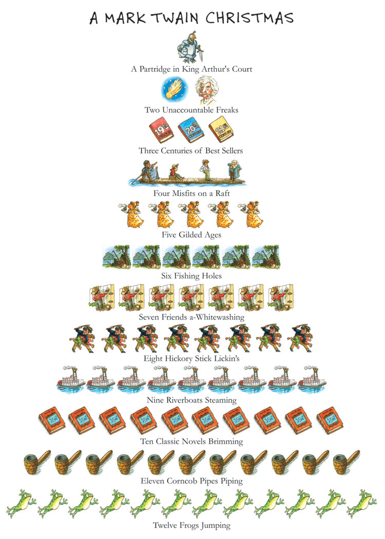 Mark Twain Christmas 12-Days Holiday Cards