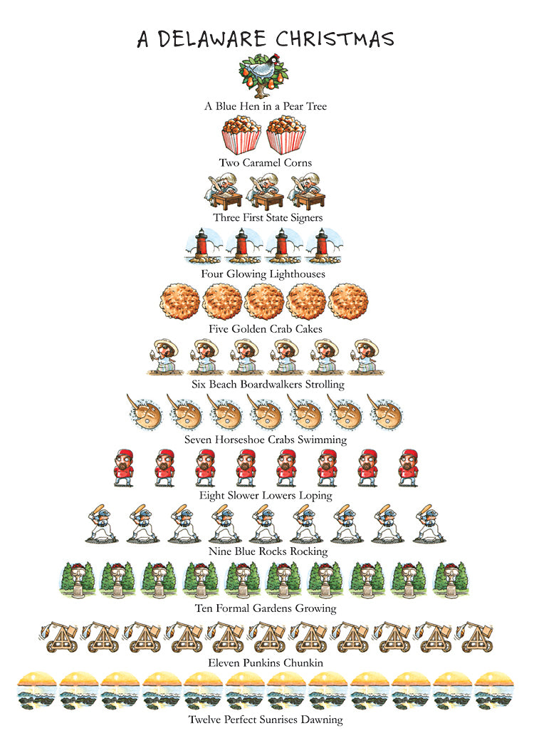 Delaware Christmas 12-Days Holiday Cards