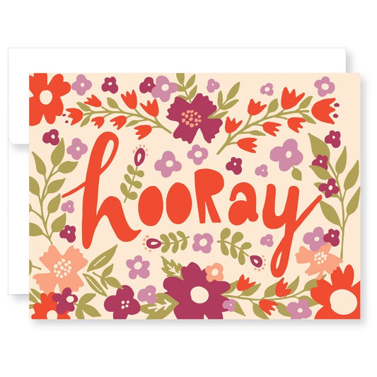 Hooray Floral Congratulations Card