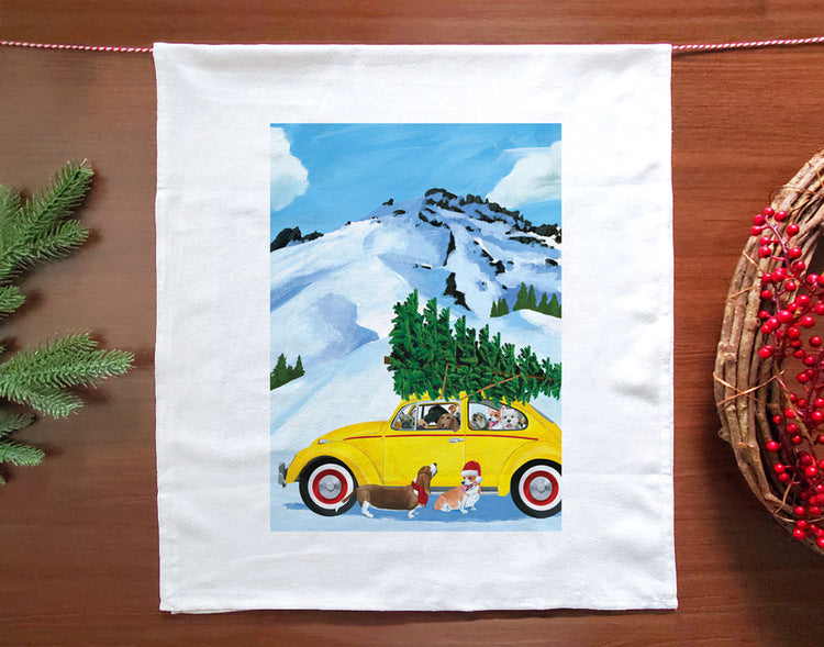 Festive Dubs and Dogs Holiday Towel