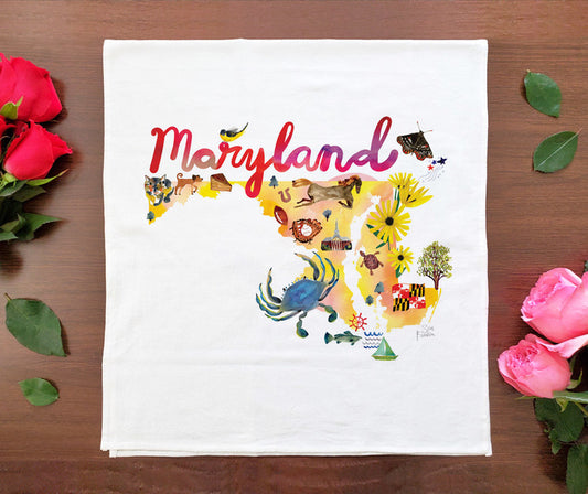Watercolor USA: Maryland Towel