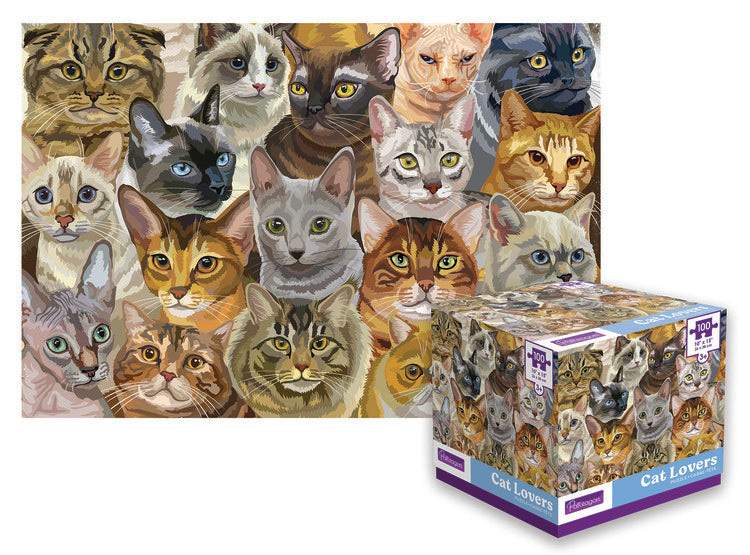 Cat Lovers Puzzle Cube - 100pc