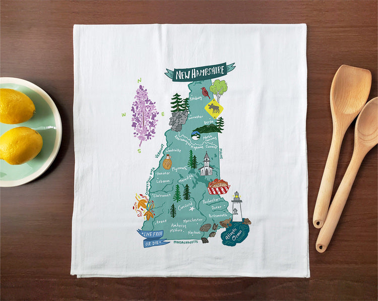 Hello: New Hampshire Tea Towel