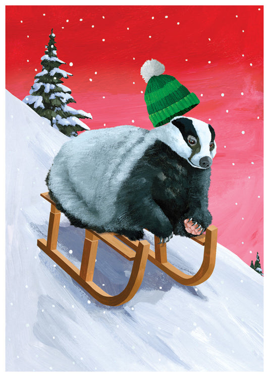 Holiday Badger Holiday Card