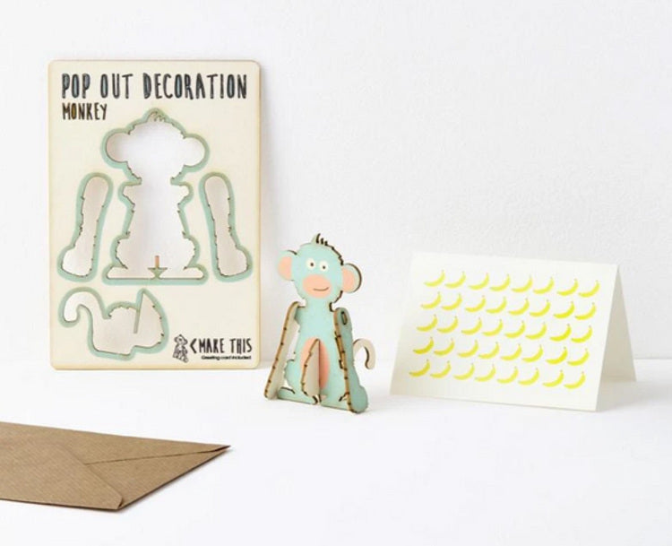 Monkey Pop Out Card