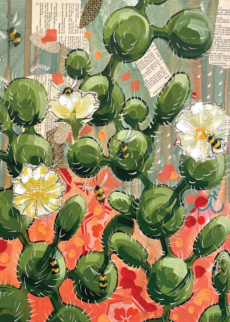 Opuntia Bees Card