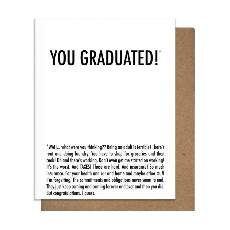 things to write in grad cards You Graduated! – Allport Editions