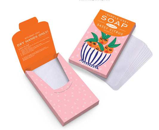 Sassy Citrus Instant Soap Sheets Box