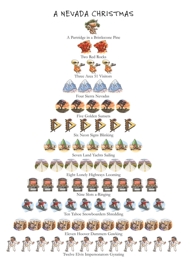 Nevada Christmas 12-Days Holiday Cards