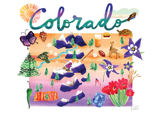 Watercolor USA: Colorado Card