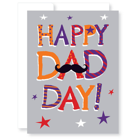 Dad Mustache Father's Day Card