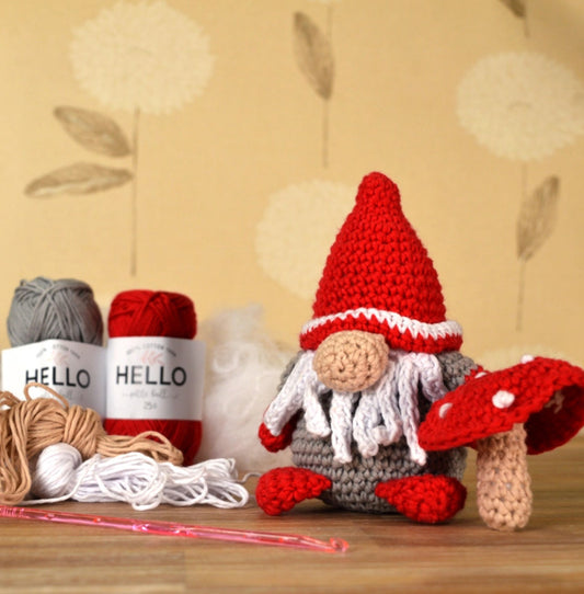 Gnome Knitty Critters Crochet Kit
