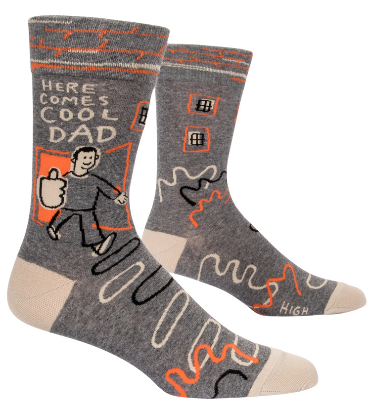 Here Comes Cool Dad Men's Crew Socks