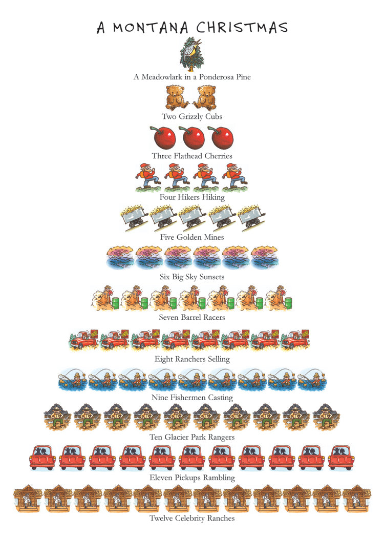 Montana Christmas 12-Days Holiday Cards