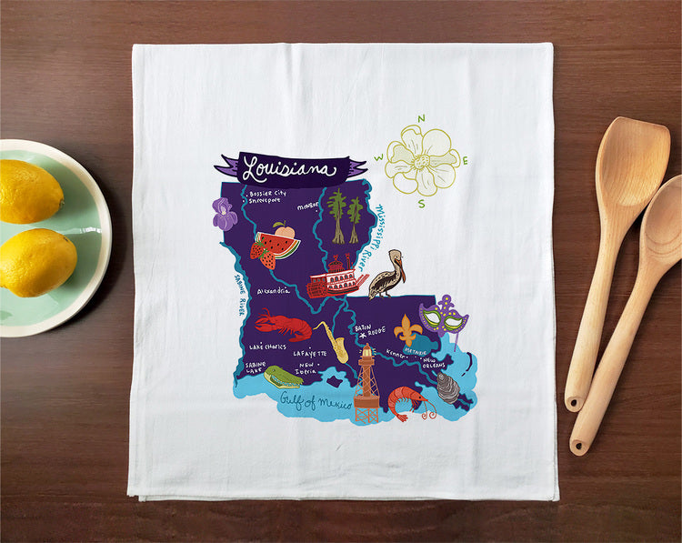 Hello: Louisiana Tea Towel