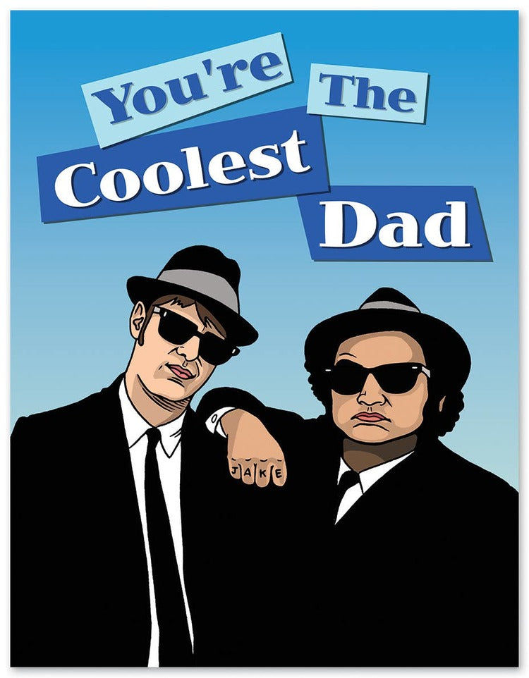 Coolest Dad Blues Brothers Father's Day Card