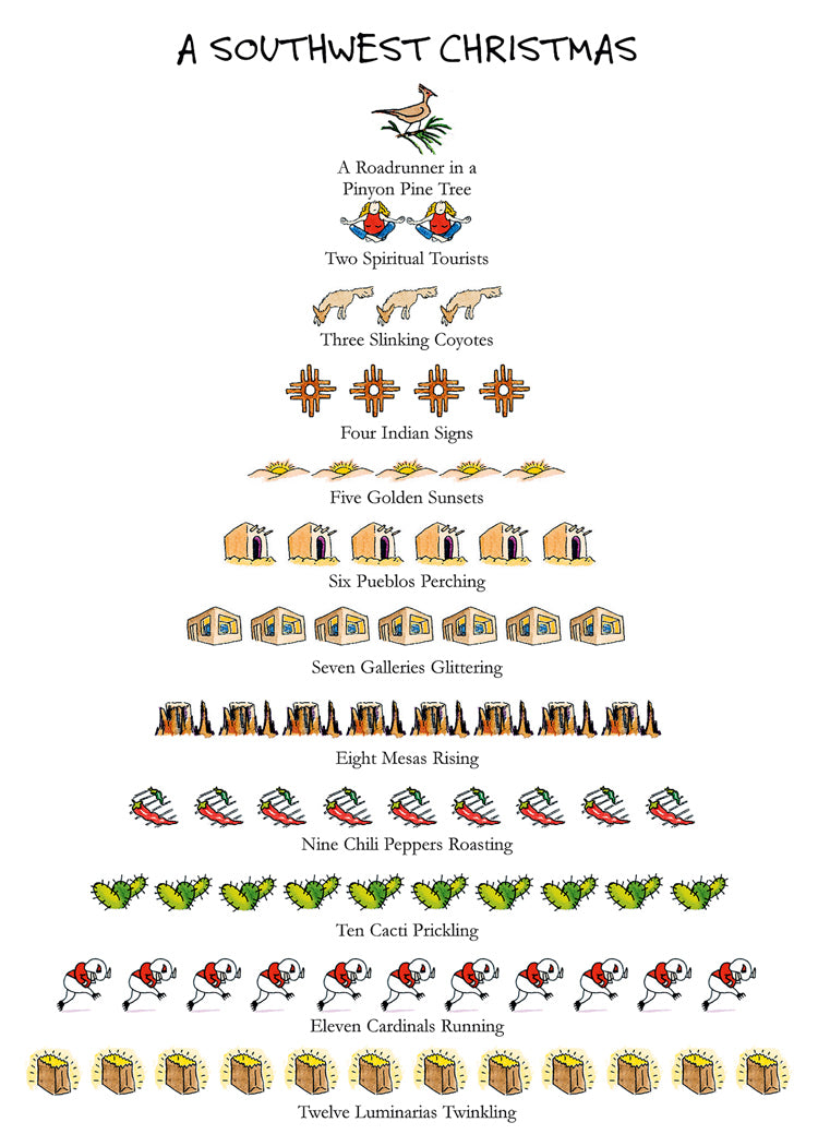 Southwest Christmas 12-Days Holiday Cards