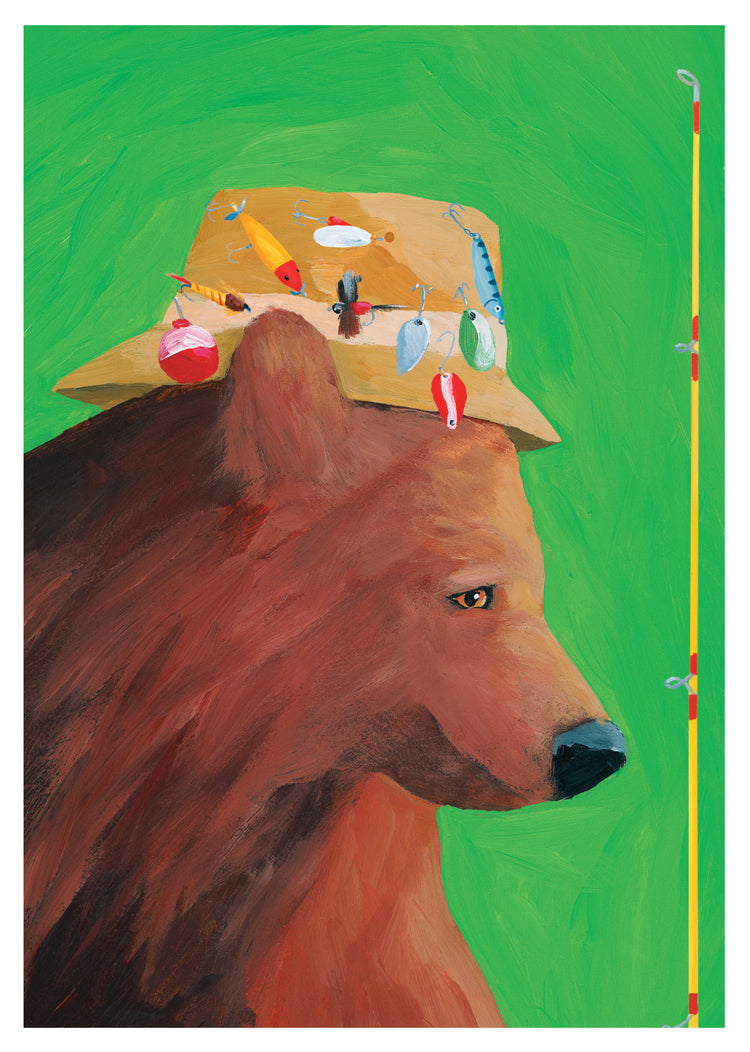 Fishin' Bear Father's Day Card