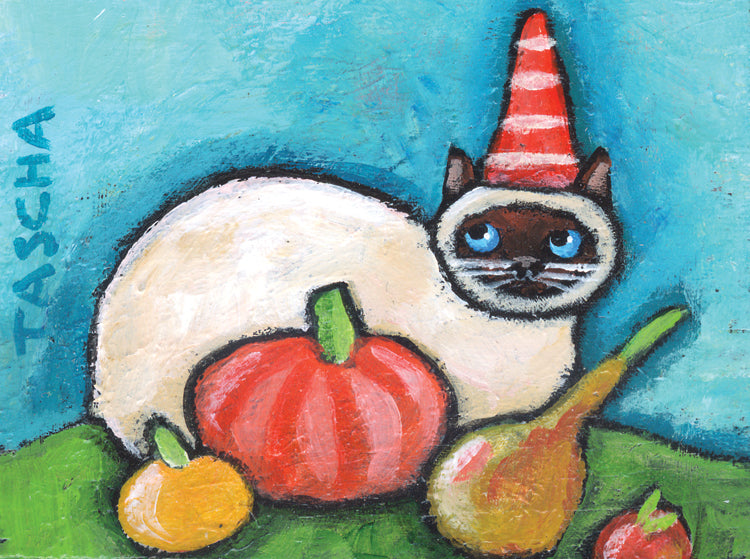 Pumpkin Kitty Mini Card