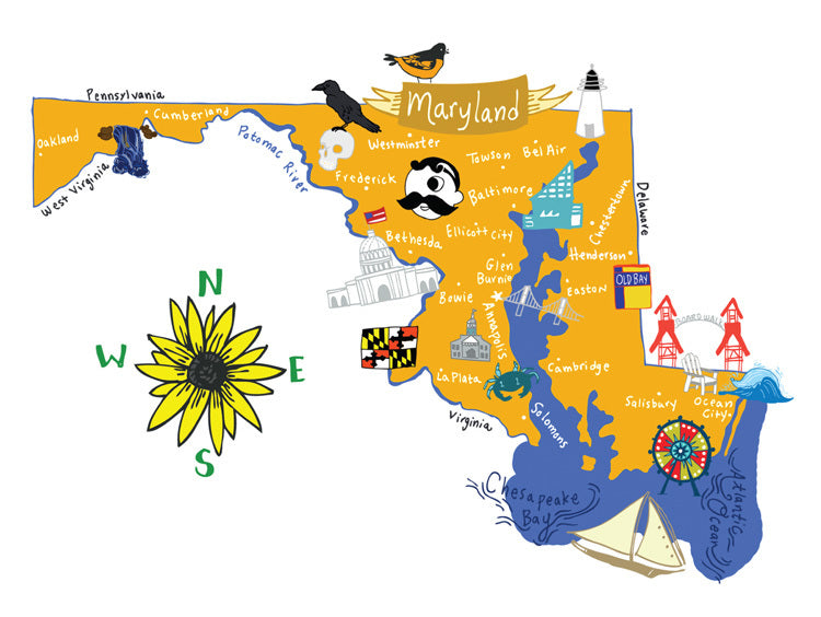 Hello: Maryland Card