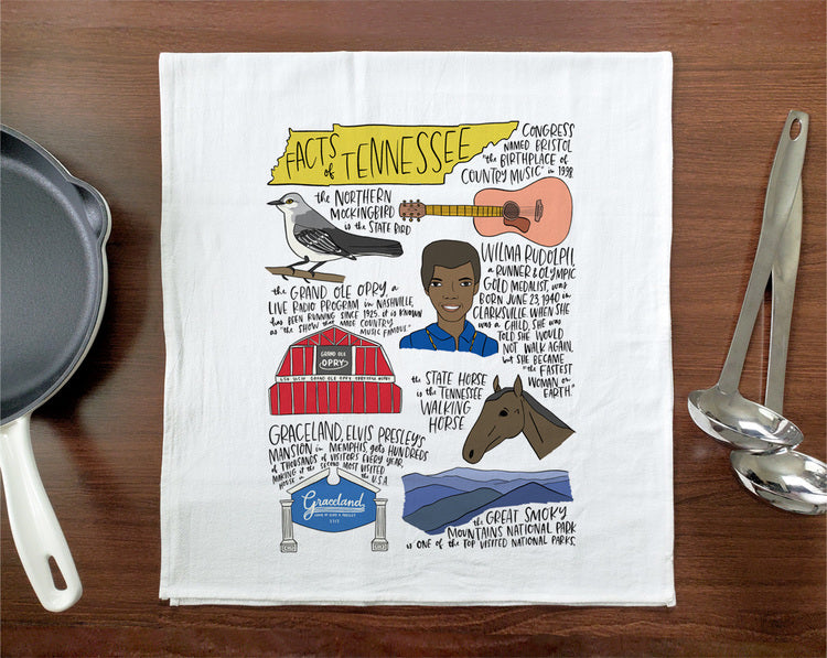 State Facts: Tennessee Tea Towel