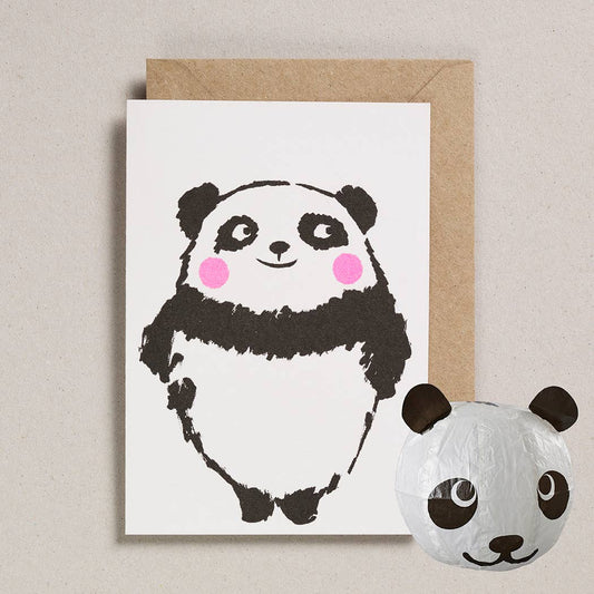 Panda Japanese Paper Balloon Card