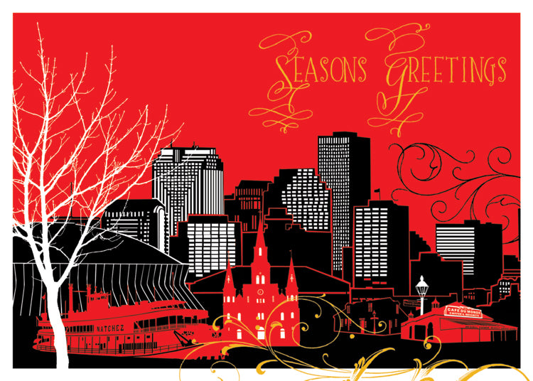 New Orleans Foil Holiday Cards