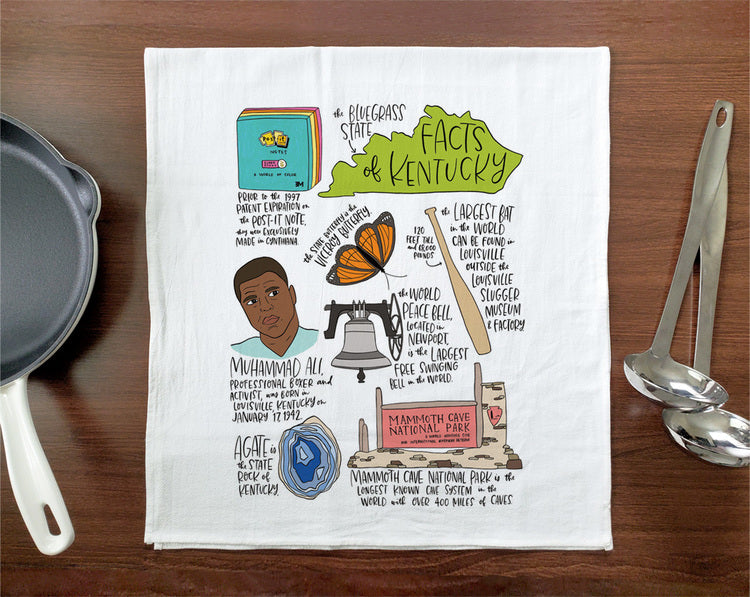 State Facts: Kentucky Tea Towel