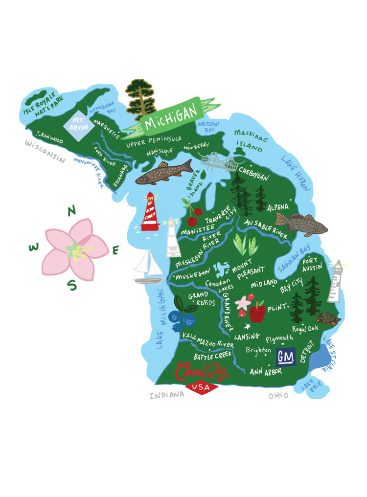 Hello: Michigan Card