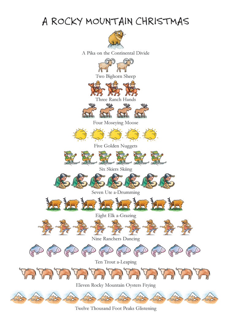 Rocky Mountain Christmas 12-Days Holiday Cards