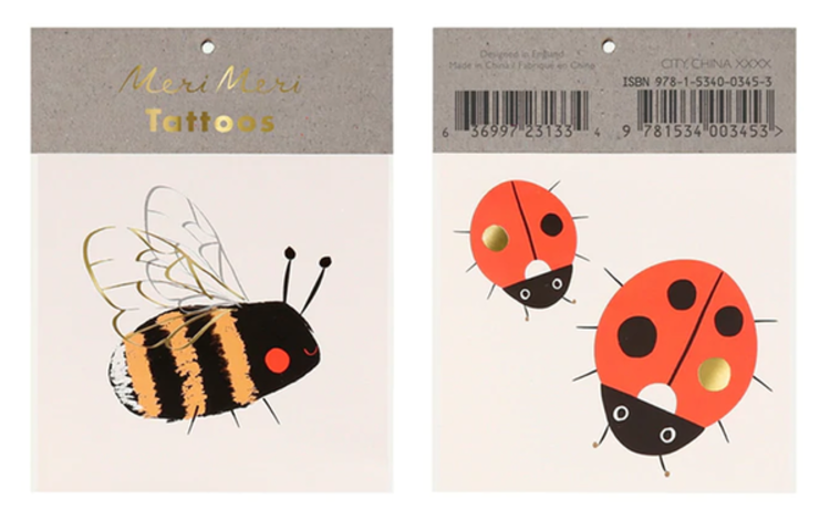 Bee & Ladybug Small Tattoos