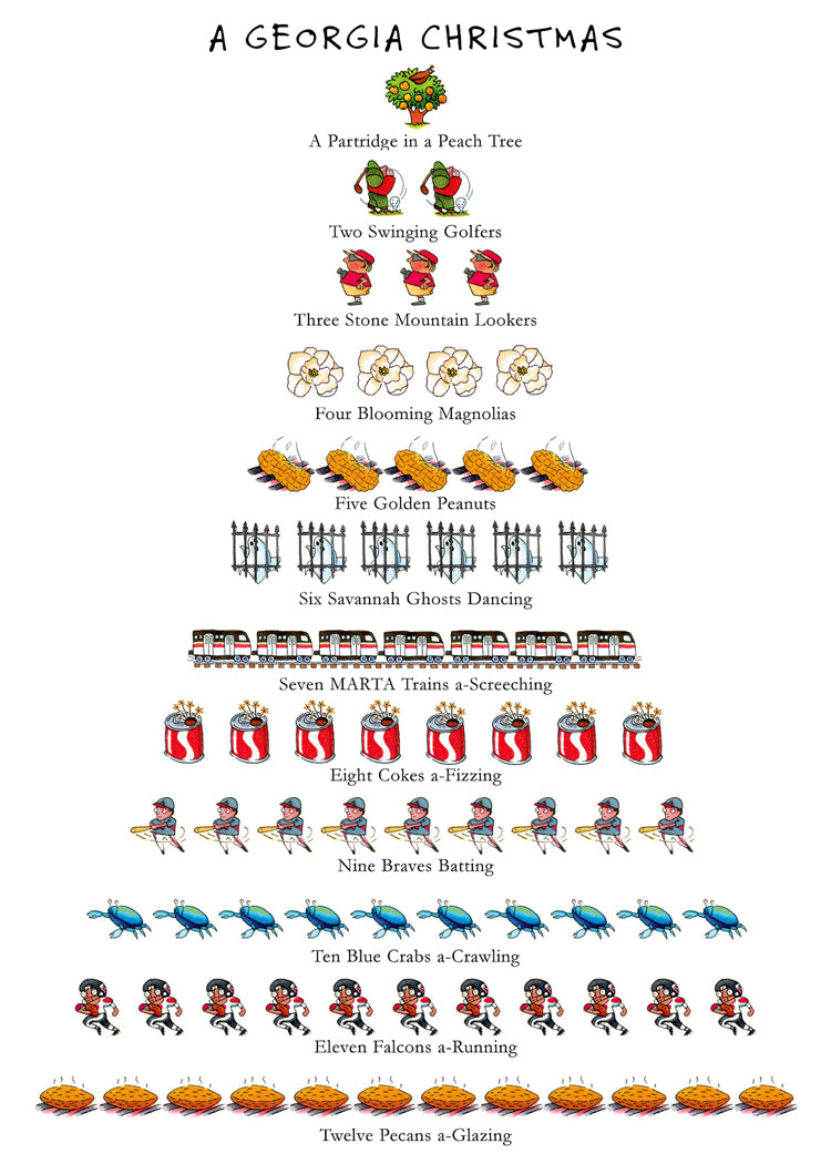 Georgia Christmas 12-Days Holiday Cards