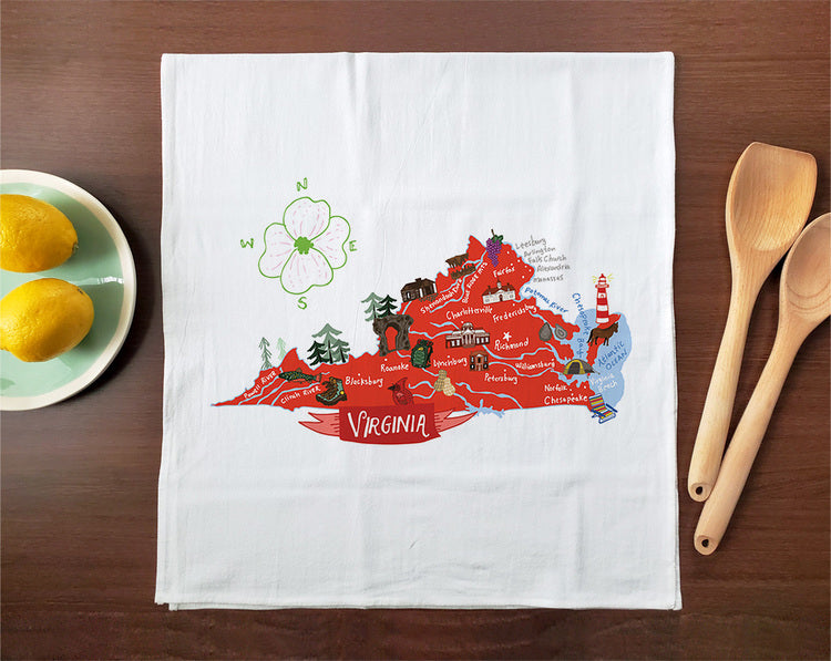 Hello: Virginia Tea Towel